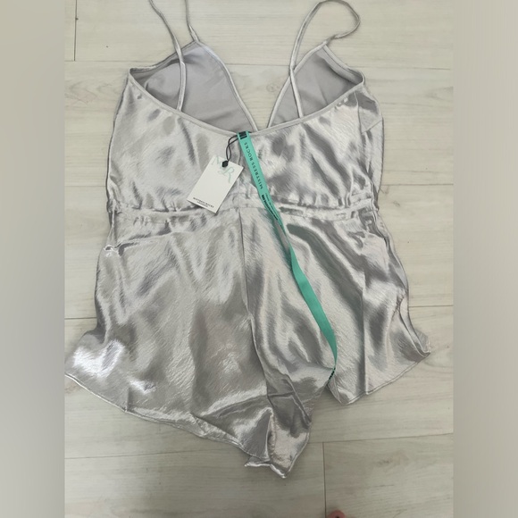 NWT house of Cb mistress rocks mirage silver romper jumpsuit metallic size XS - Picture 6 of 7